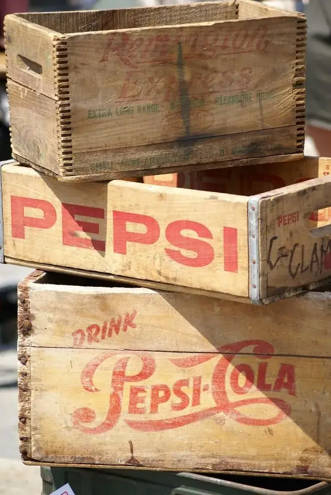 Old pepsi boxes