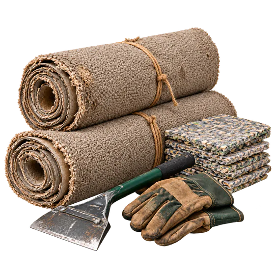 Carpet uplift and disposal work by City Junk and Gardening